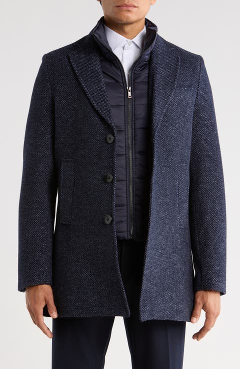 Melton Coat with Removable Bib
