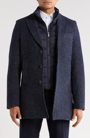 SOUL OF LONDON Melton Coat with Removable Bib