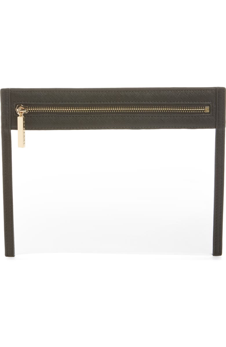 Truffle Small Clarity Clutch, Main, color,