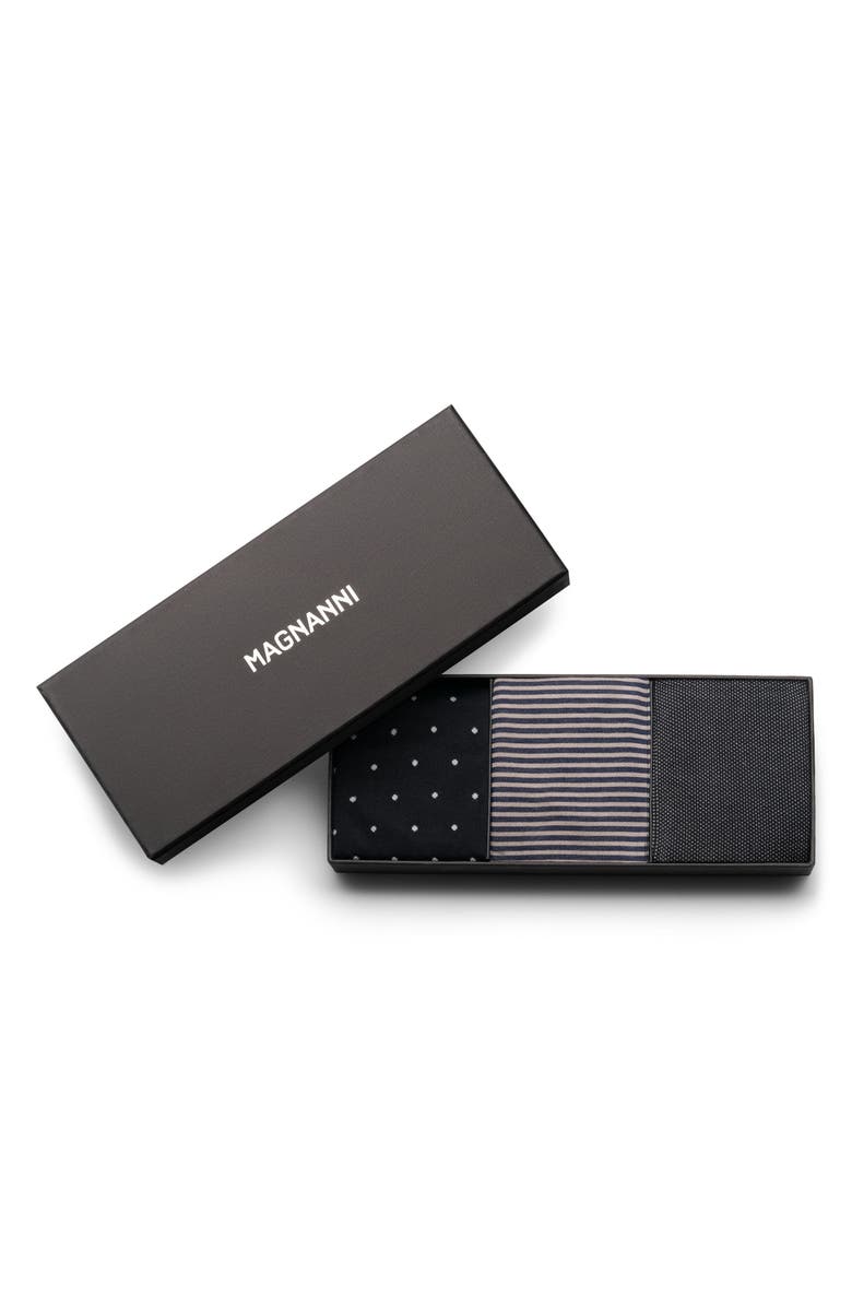 Magnanni Assorted 3-Pack Dress Socks Gift Box, Alternate, color, 