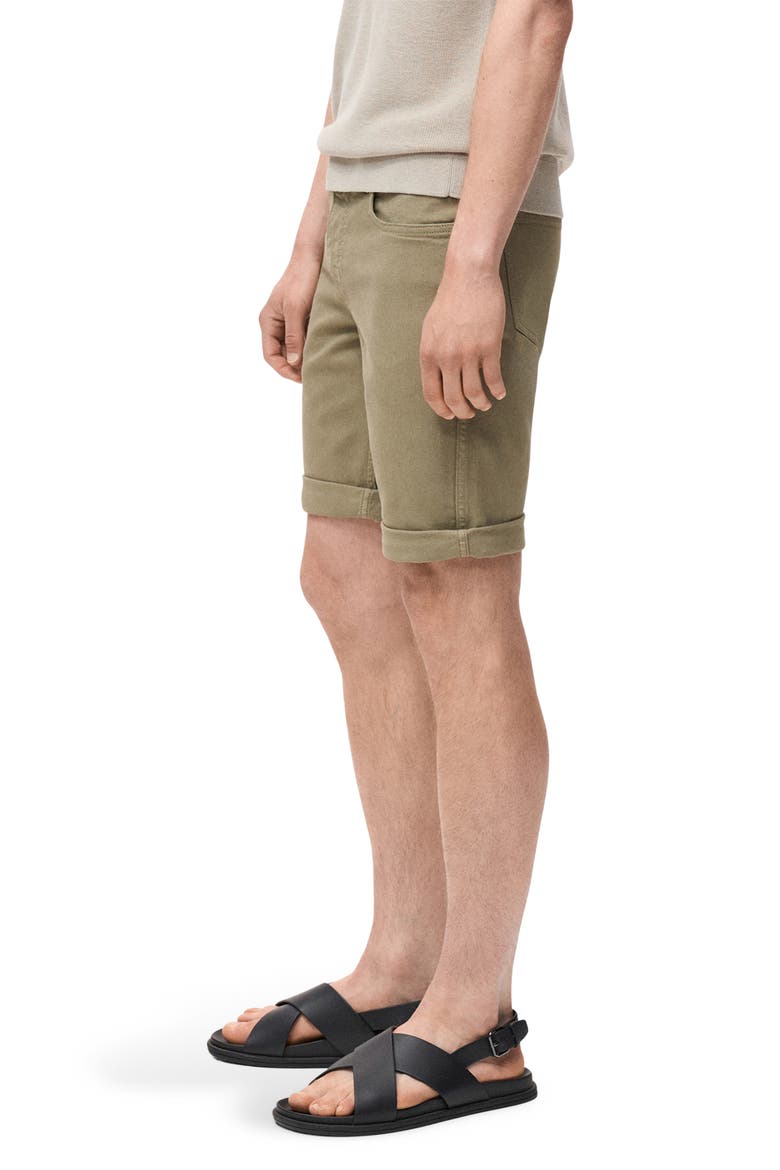 Denim Bermuda Shorts, Alternate, color, KHAKI GREEN