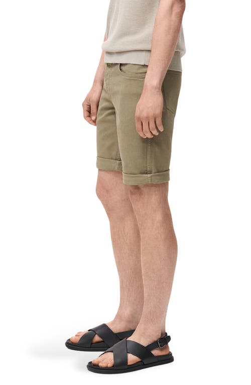 Mango Denim Bermuda Shorts In Green