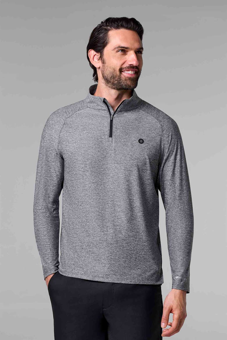 Men's Agility Performance Pullover, UPF 50+ Sun Protection, Alternate, color, Charcoal Heather