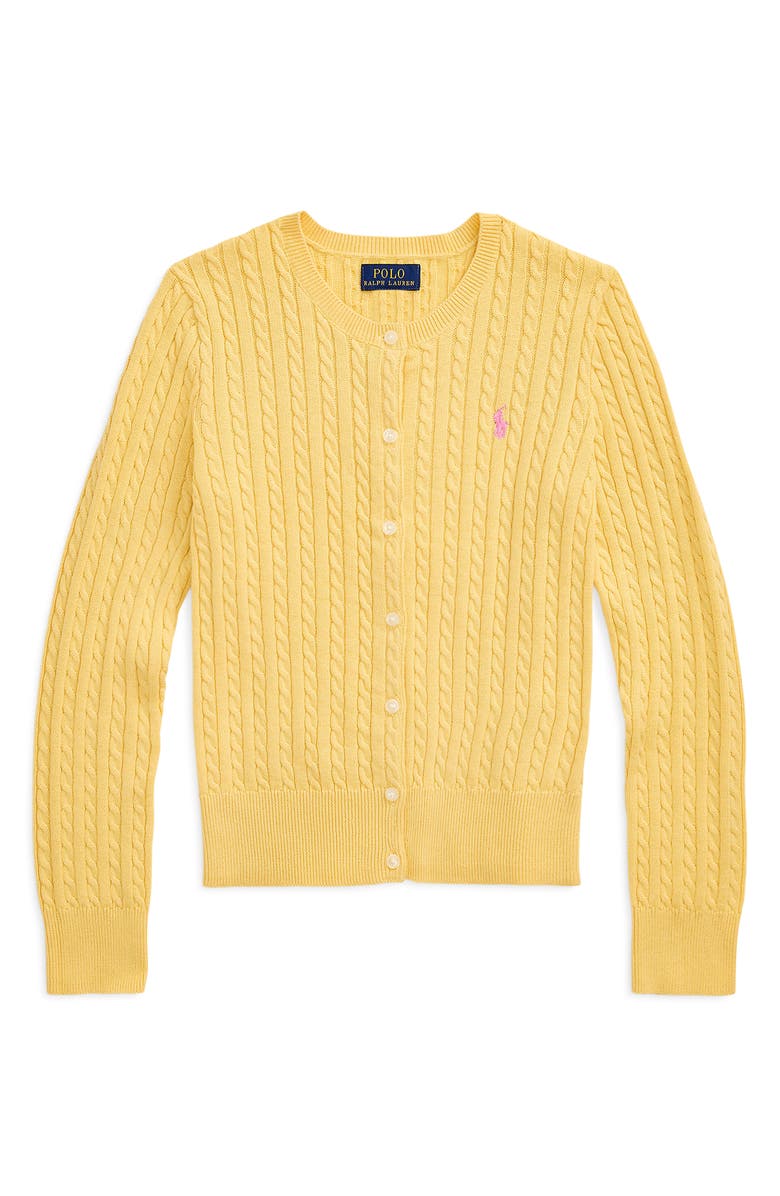 Polo Ralph Lauren Kids' Cable Cotton Cardigan, Main, color, 
