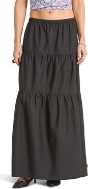 Brixton The Abigail Tiered Cotton Maxi Skirt