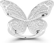 GLAZE JEWELRY Pavé Cubic Zirconia Butterfly Ring