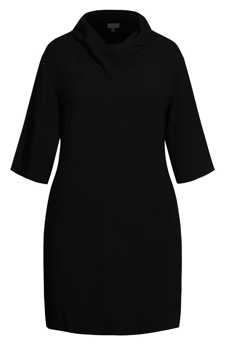 City Chic Refinity Cowl Neck A-Line Dress, Alternate, color,