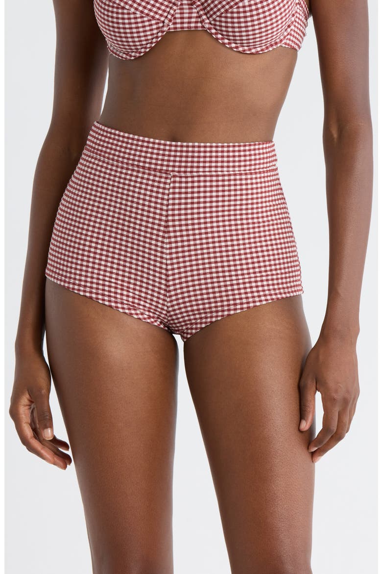 Retro Cheeky Swim Shorts, Main, color, COCO KISSES