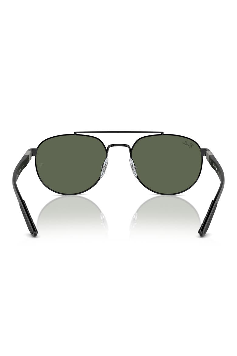 56mm Polarized Irregular Sunglasses, Alternate, color, BLACK