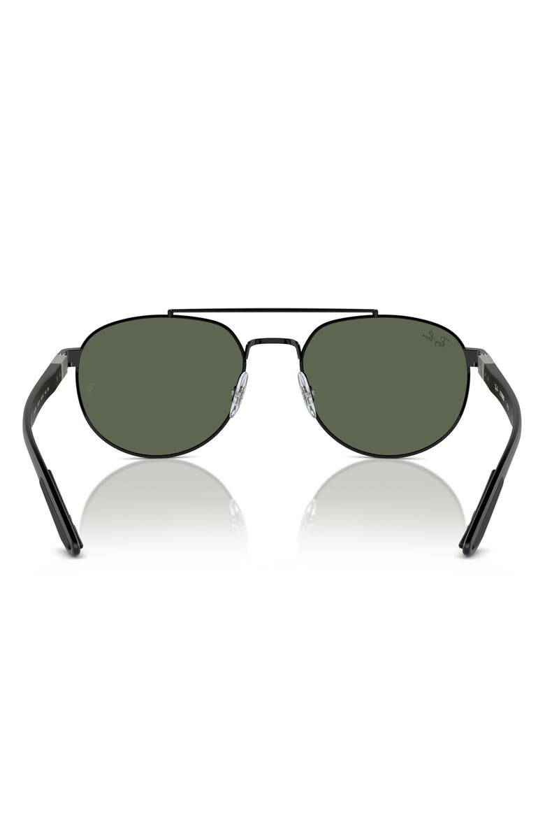Ray-Ban 56mm Polarized Irregular Sunglasses, Alternate, color, Black