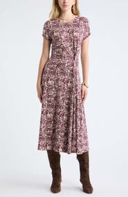 Treasure & Bond Twist Waist Jersey Midi Dress