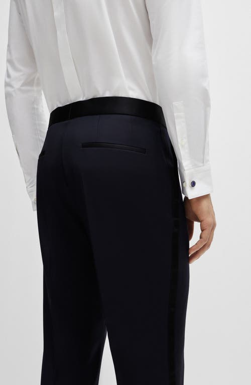 Hugo Boss Boss Genius Pleated Wool Tuxedo Pants