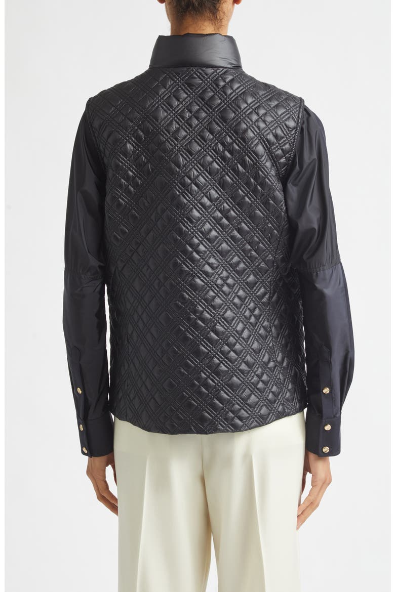 Interiorite Quilted Down Ripstop Vest, Alternate, color, BLACK