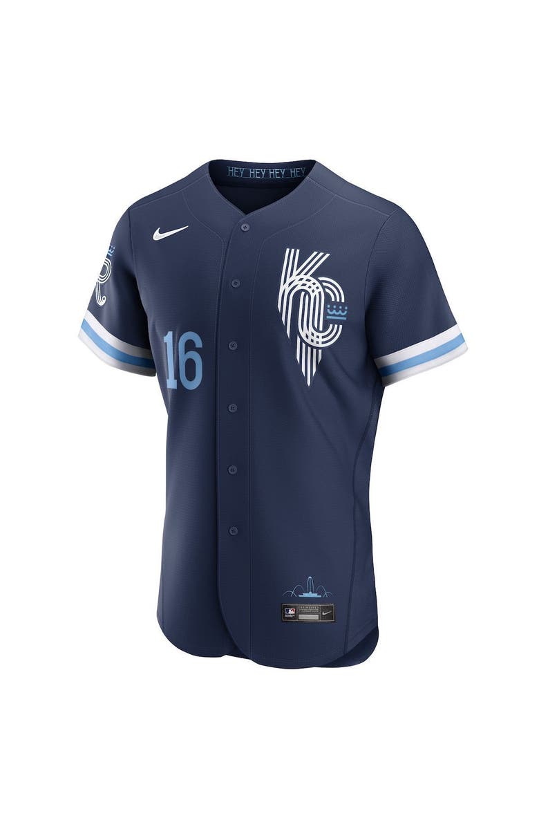 Nike Men's Nike Andrew Benintendi Navy Kansas City Royals 2022 City Connect Authentic Player Jersey, Alternate, color, 