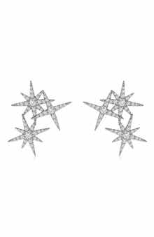 Lafonn Simulated Diamond Star Cluster Drop Earrings