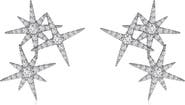 Lafonn Simulated Diamond Star Cluster Drop Earrings