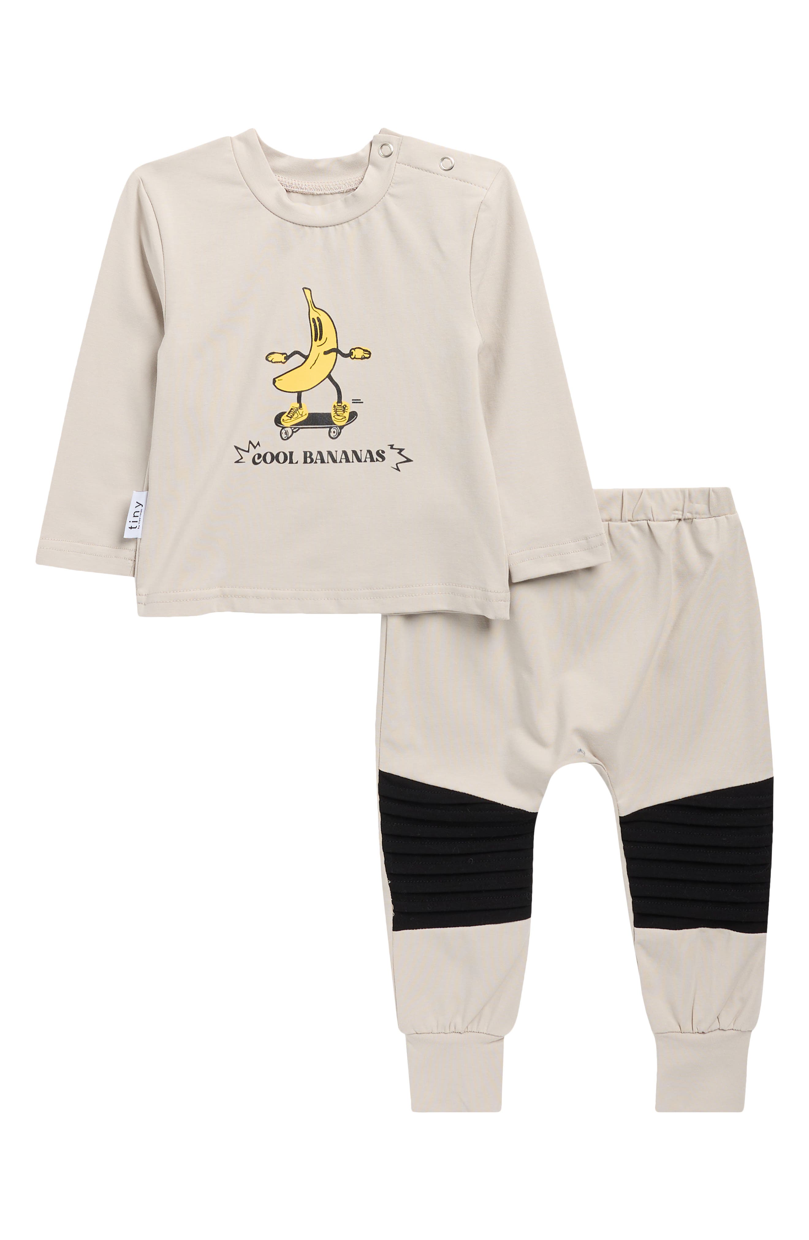 TINY by TINY TRIBE Cool Banana Long Sleeve Shirt & Pants Set