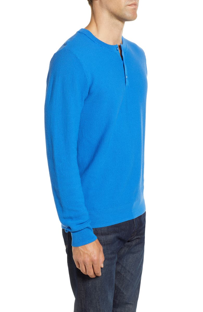 Schott NYC Men's Crewneck Cotton Henley Sweater, Alternate, color, 