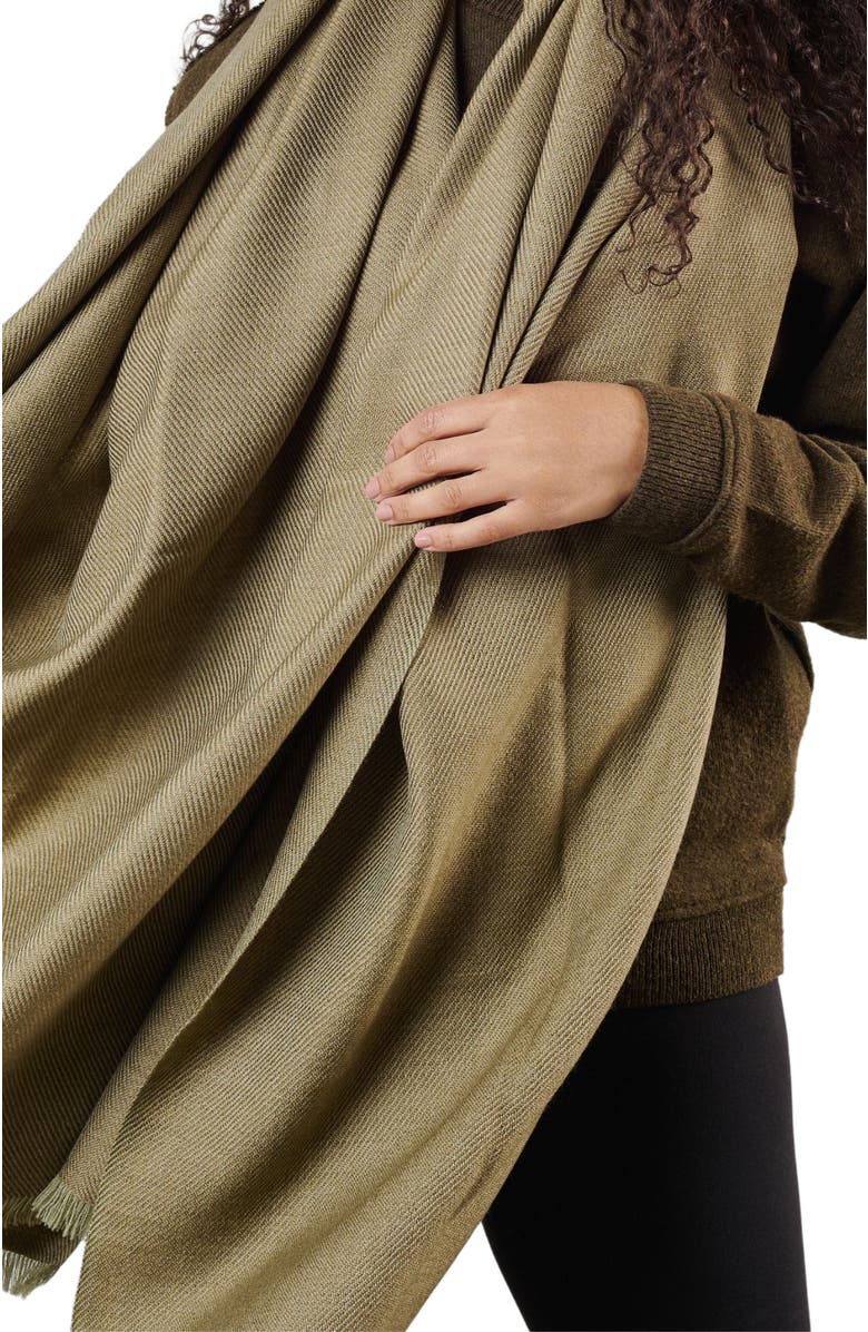 Studio Variously Haze Merino Handloom Throw, Alternate, color, Haze Green