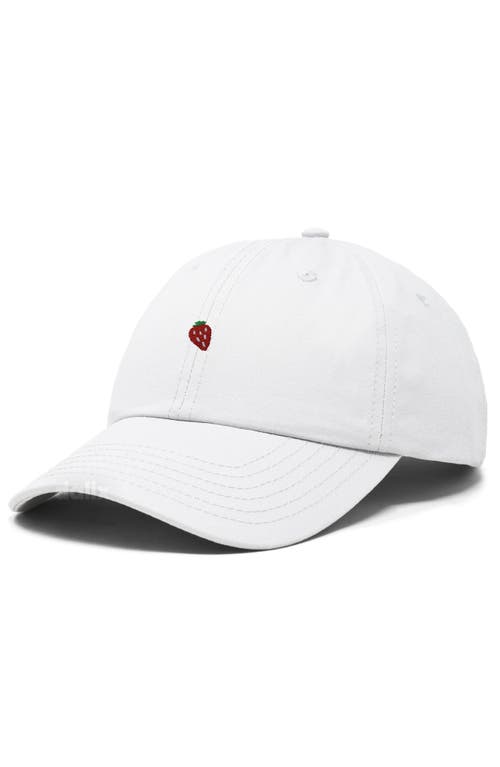 Dalix Lil Strawberry Dad Cap In White