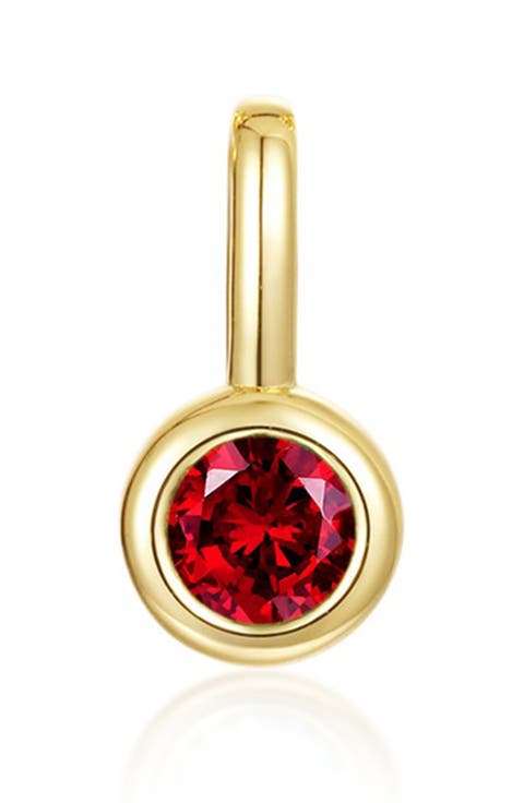 Bezel Birthstone Charm Pendant