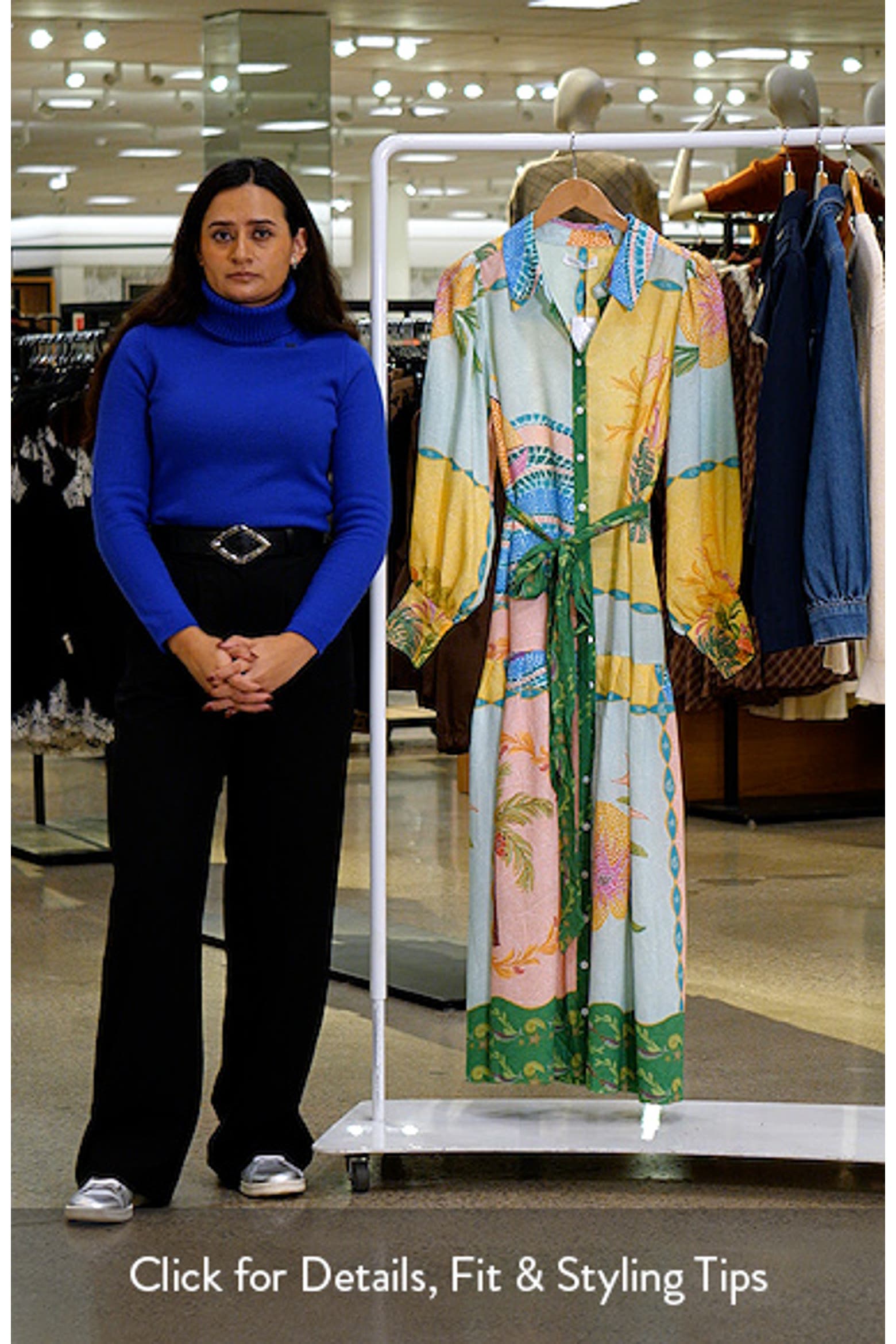 169.99 City Chic Ezra Mixed Print Long Sleeve Maxi Shirtdress (Women) | Nordstrom