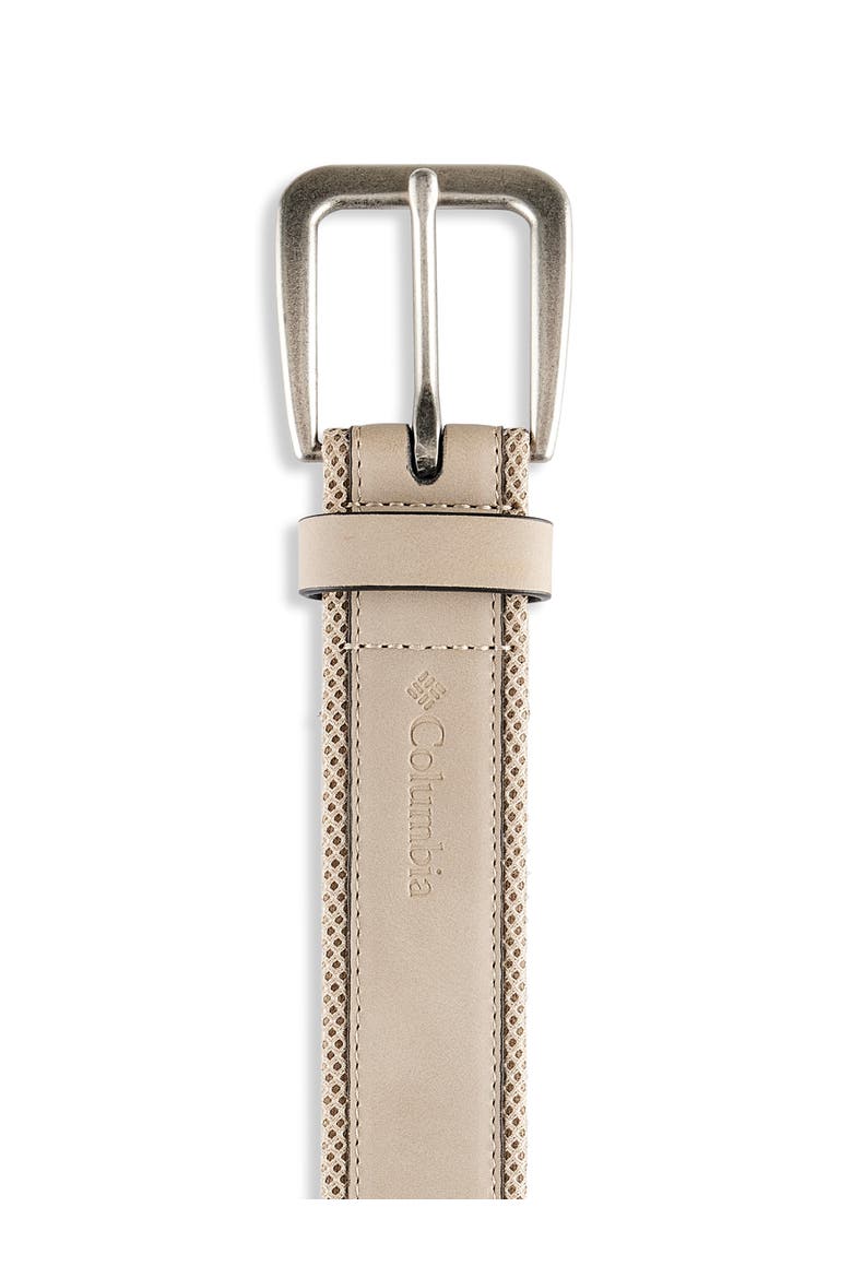 Leather Mesh-Lined Belt, Alternate, color, TAUPE