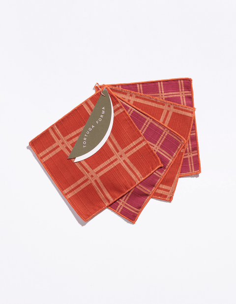 Grid Cocktail Napkins Set of 4
