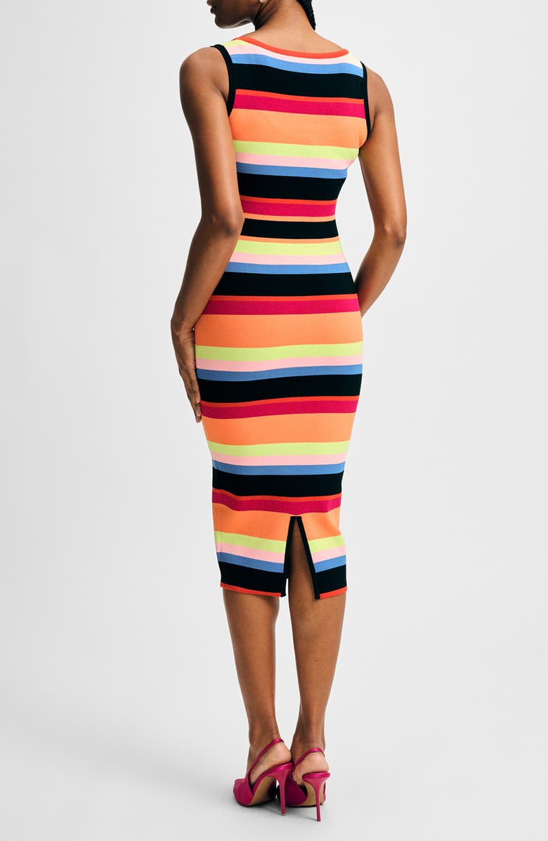 Isaac Mizrahi New York Stripe Sleeveless Sweater Dress, Alternate, color, 