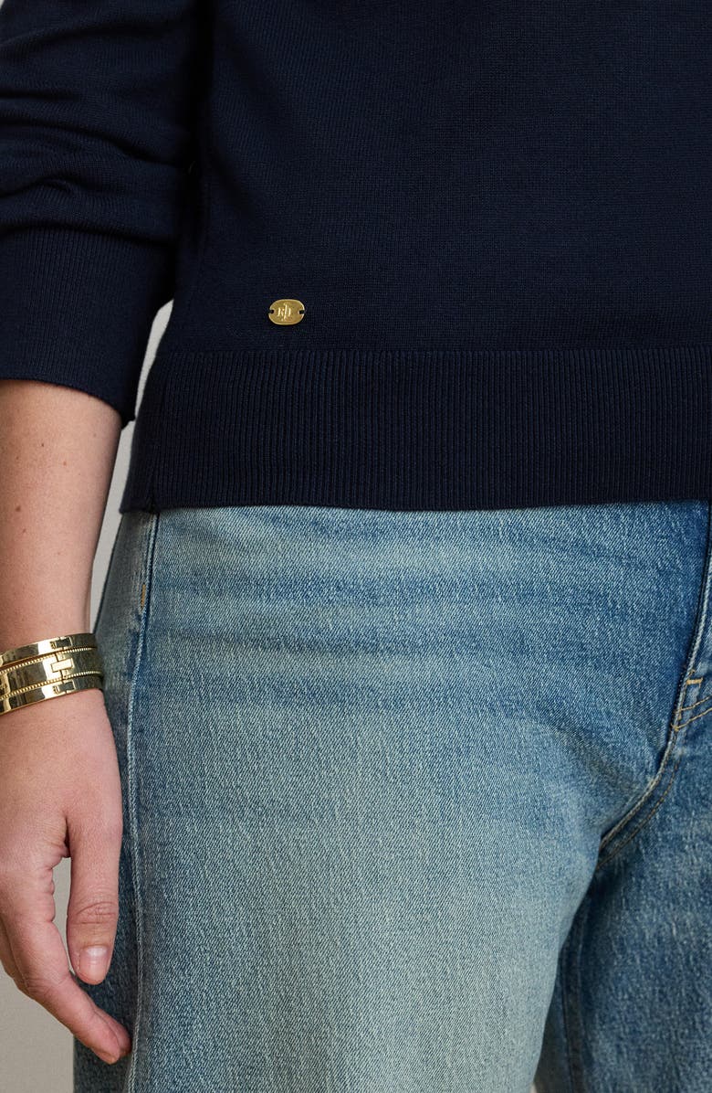 Lauren Ralph Lauren Crewneck Sweater, Alternate, color, Lauren Navy