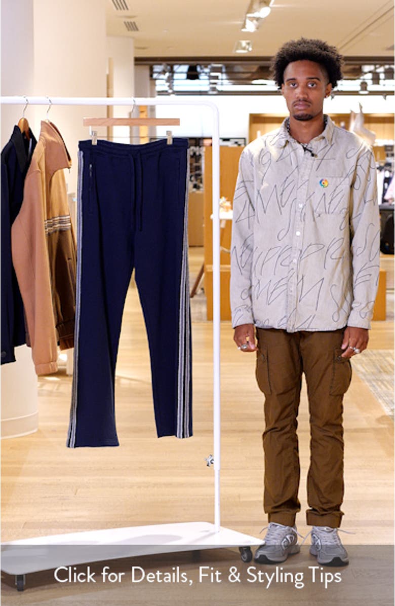 Jacquard Stripe Cotton Sweatpants, sales video thumbnail