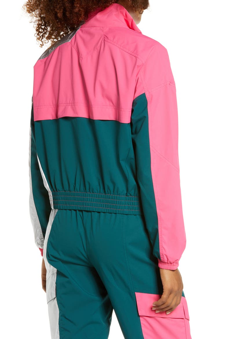 Water Repellent Winter Utility Jacket, Alternate, color, WATERMELON/ DARK ATOMIC TEAL
