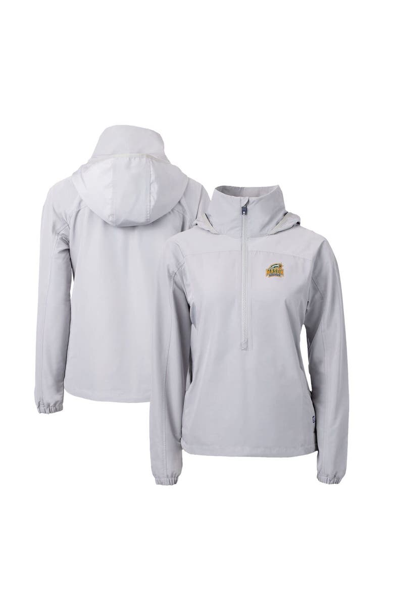 Cutter & Buck Women's Cutter & Buck  Gray George Mason Patriots Charter Eco Recycled Half-Zip Anorak Jacket, Alternate, color, 