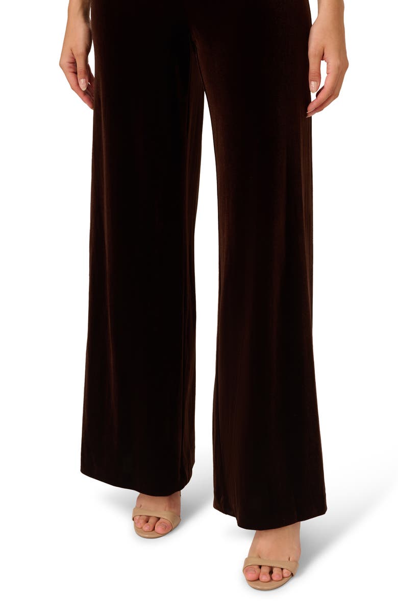 Adrianna Papell One-Shoulder Velvet Jumpsuit, Alternate, color, 
