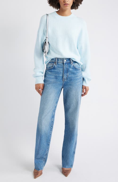 Open Edit Cozy Crewneck Sweater In Blue