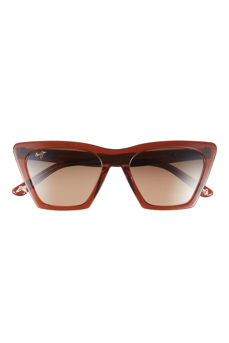 54mm Cat Eye Sunglasses, Main, color, ROOTBEER ROOTBEER BRONZE