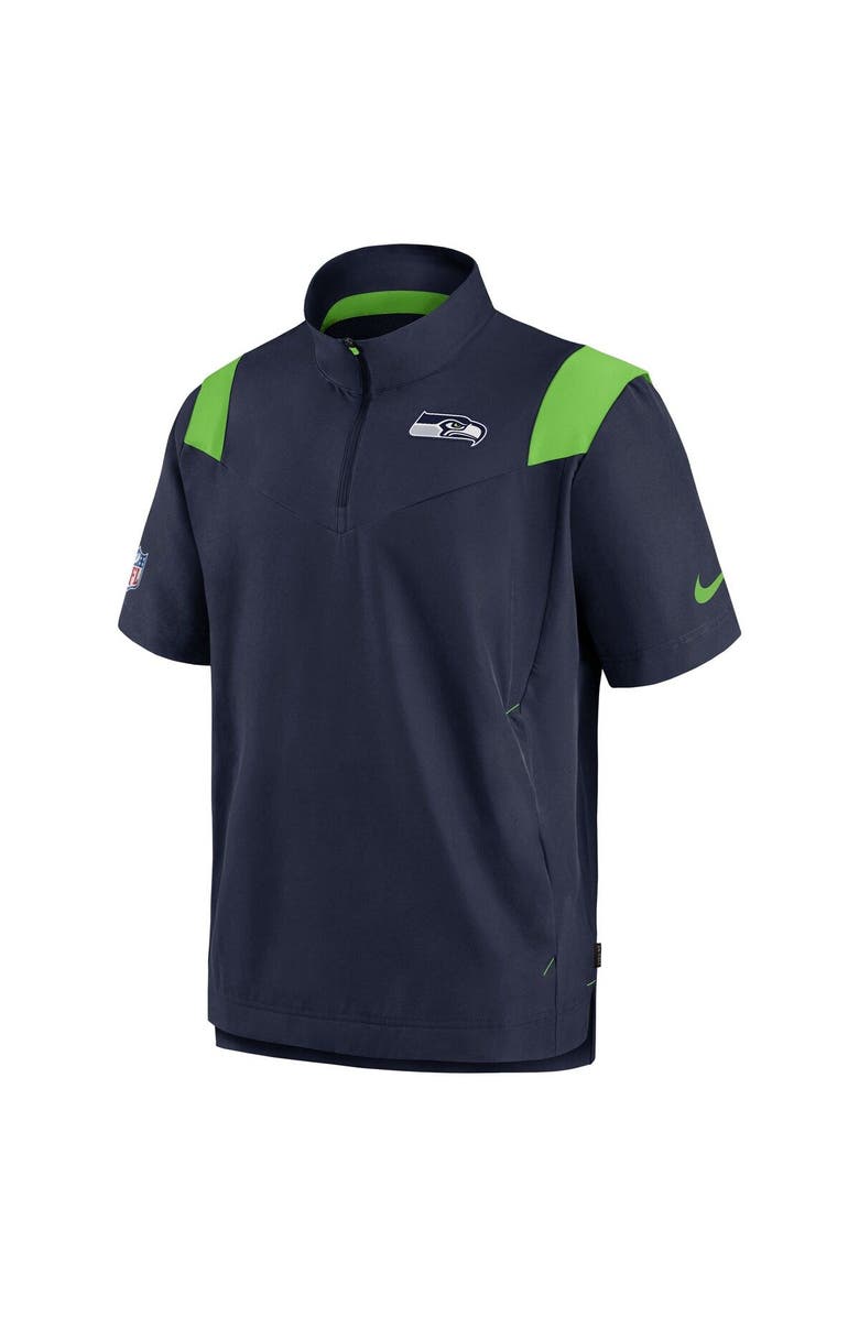 Nike Men's Nike Navy Seattle Seahawks Sideline Coaches Chevron Lockup Pullover Top, Alternate, color, Navy