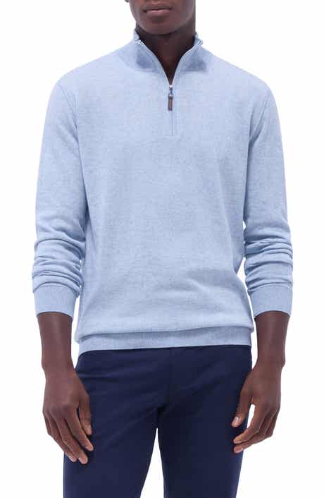 Quarter Zip Cotton & Cashmere Pullover