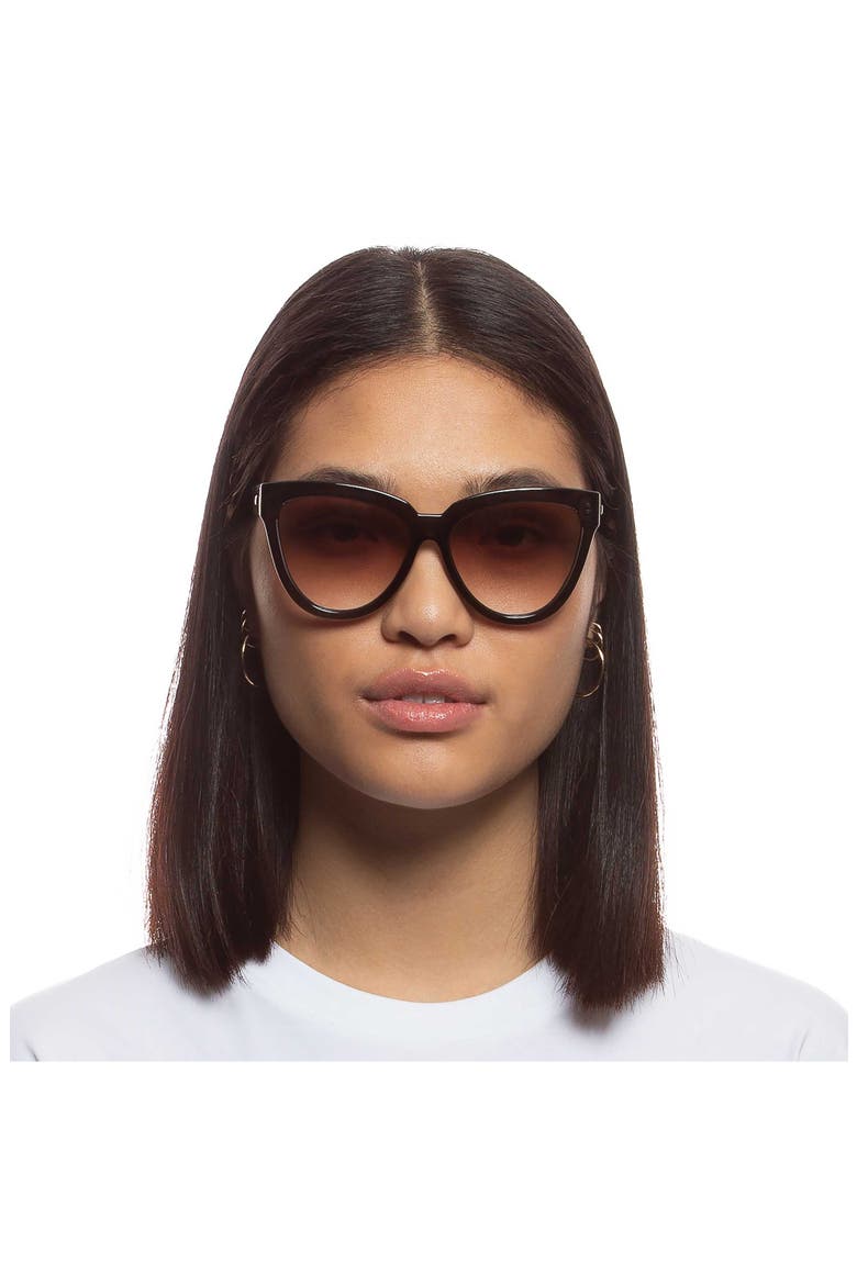 Liar Liar 57mm Cat Eye Sunglasses, Alternate, color, GREY / BROWN GRAD