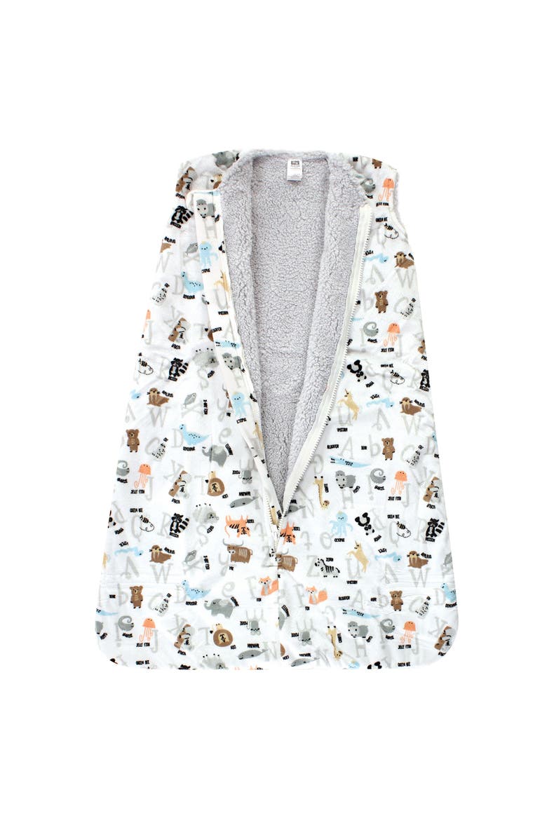 Luxurious Mink & Fluffy Unisex Comfort Cocoon, Alternate, color, Alphabet Animals