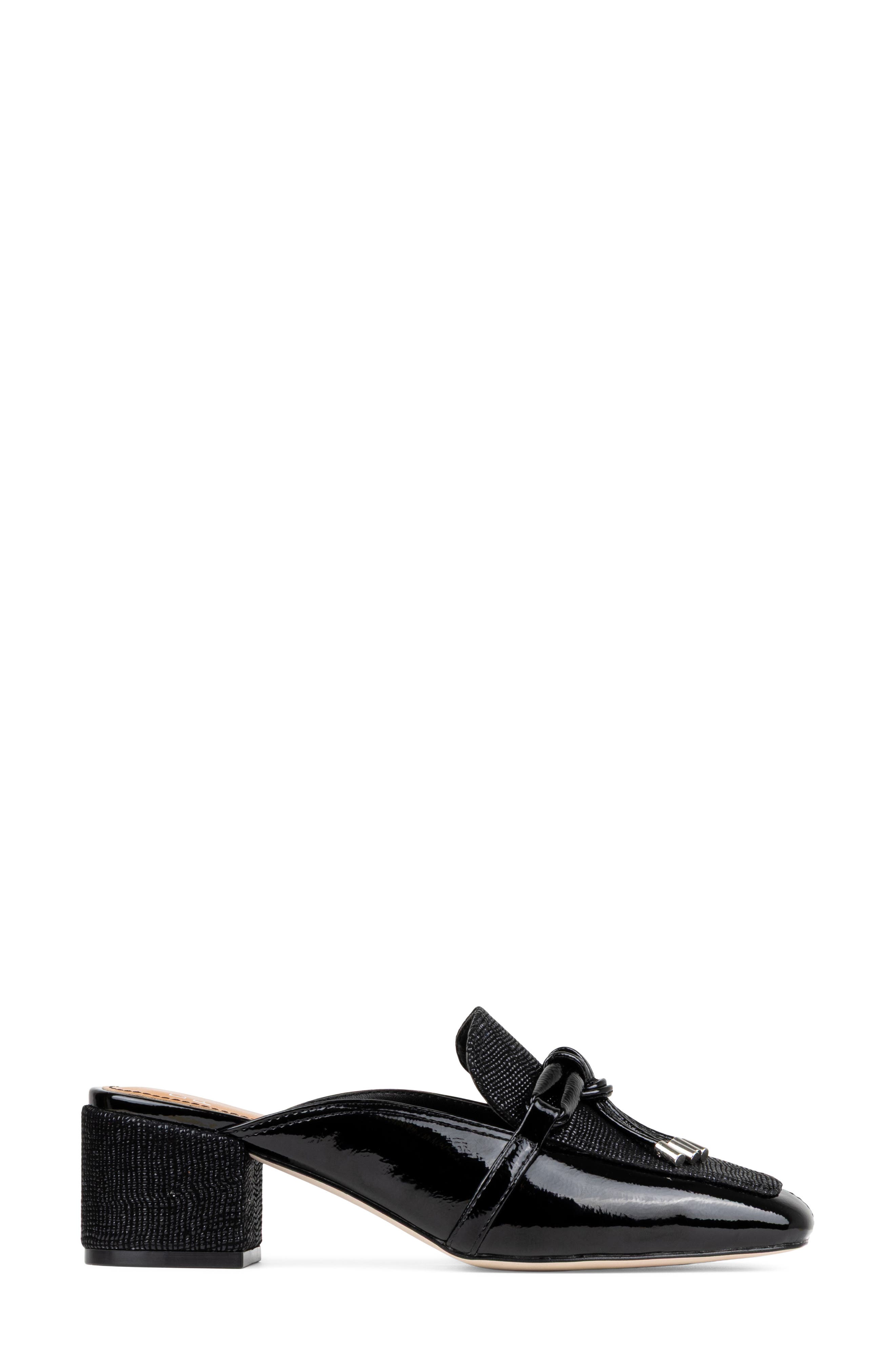 Kierra Heeled Mule, Alternate, color, BLACK