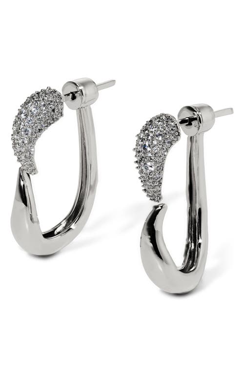 Nadri Pisa Front/back Earrings In Black