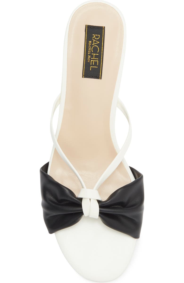 RACHEL Rachel Roy Jane Bow Slide Sandal, Alternate, color, Black/ White