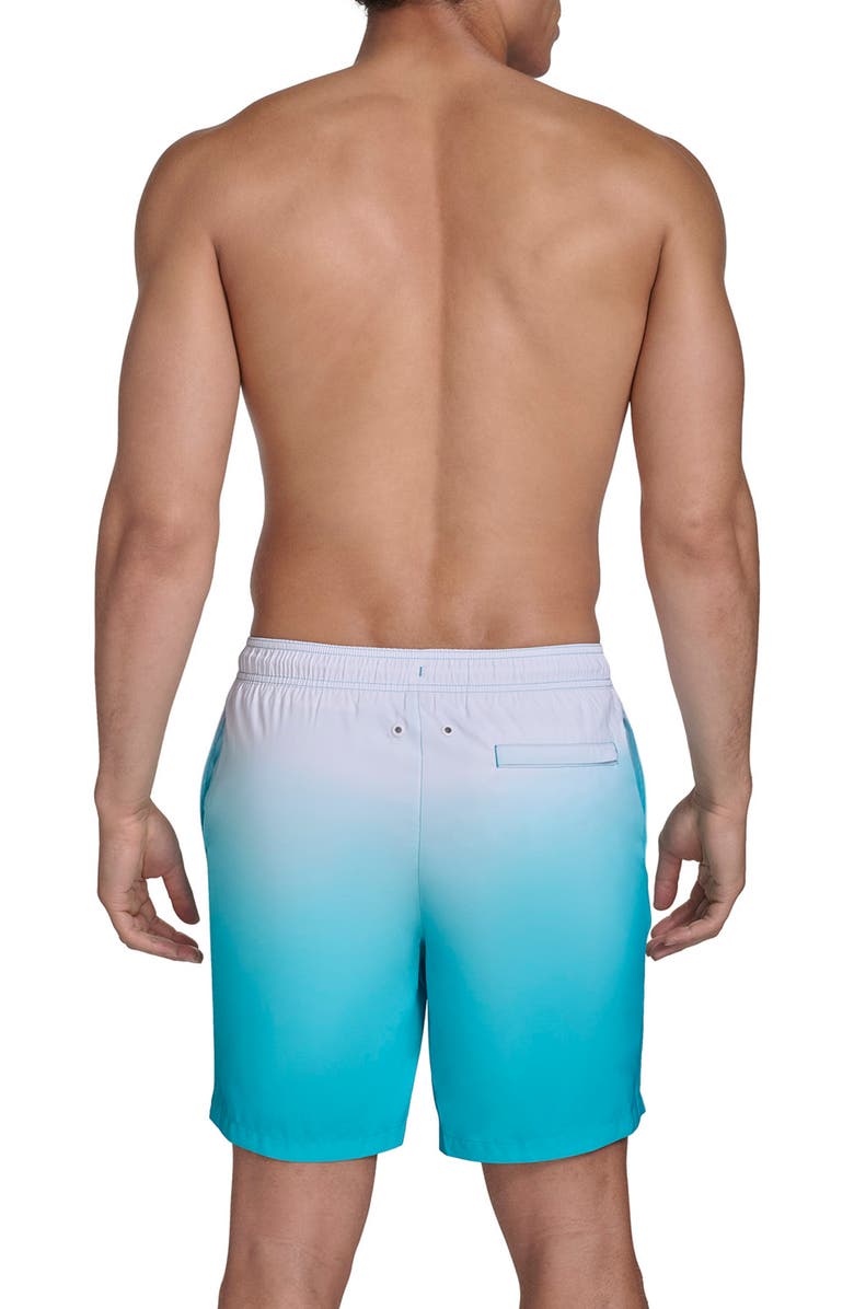 Calvin Klein Sky Gradient Core Volley Swim Trunks, Alternate, color, Atlantis