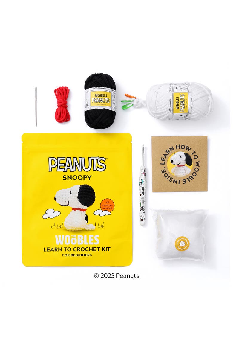 Snoopy Crochet Kit, Alternate, color, WHITE