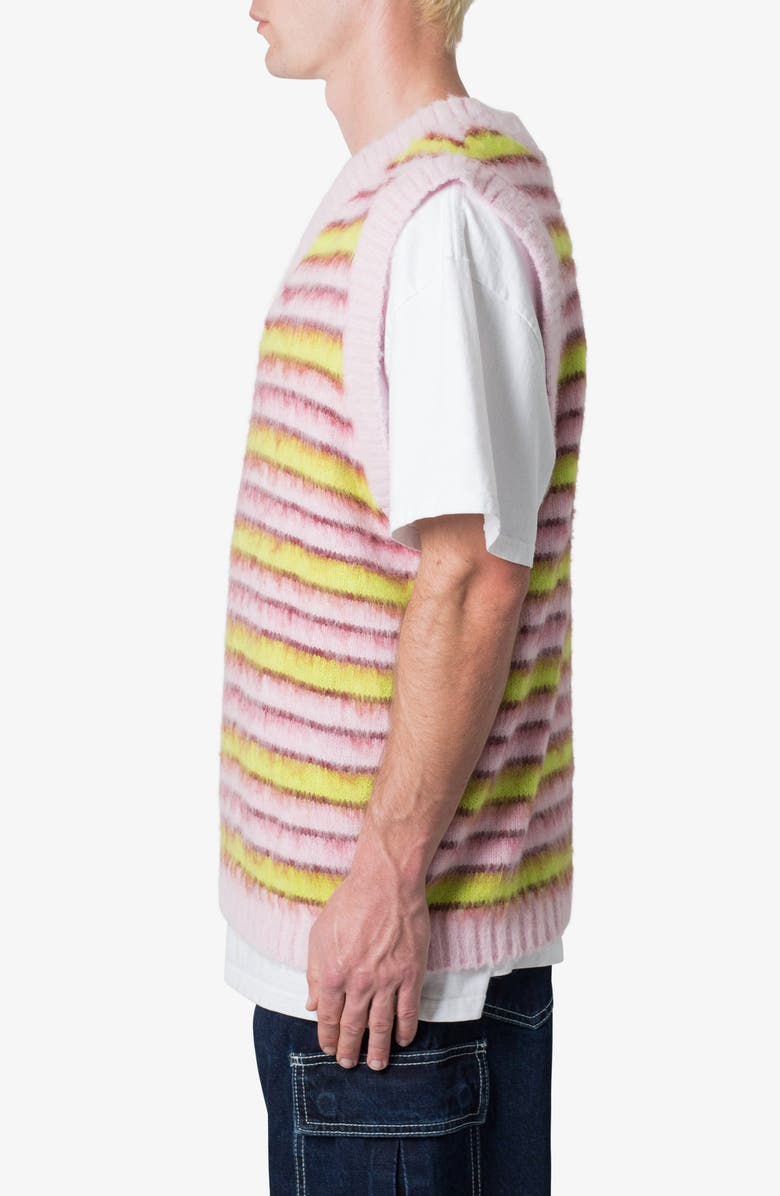 mnml Striped Faux Mohair Sweater Vest, Alternate, color, Purple