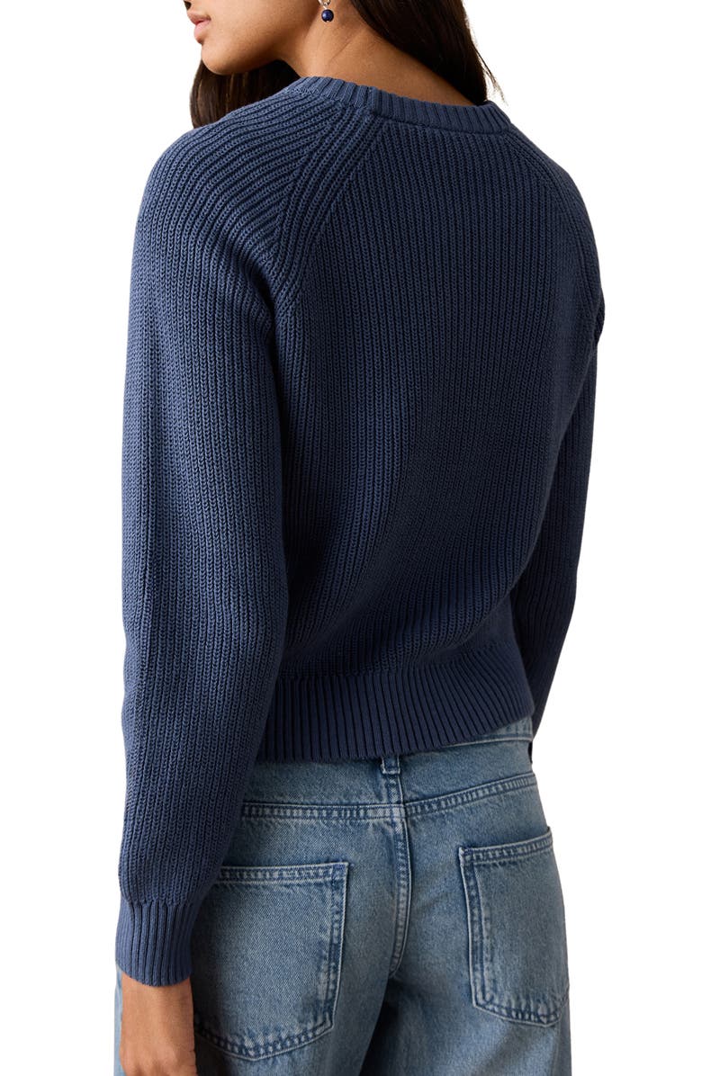 MANGO TEEN Button Detail Crop Sweater, Alternate, color, Blue