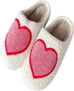 Malibu Sugar Plush heart slippers