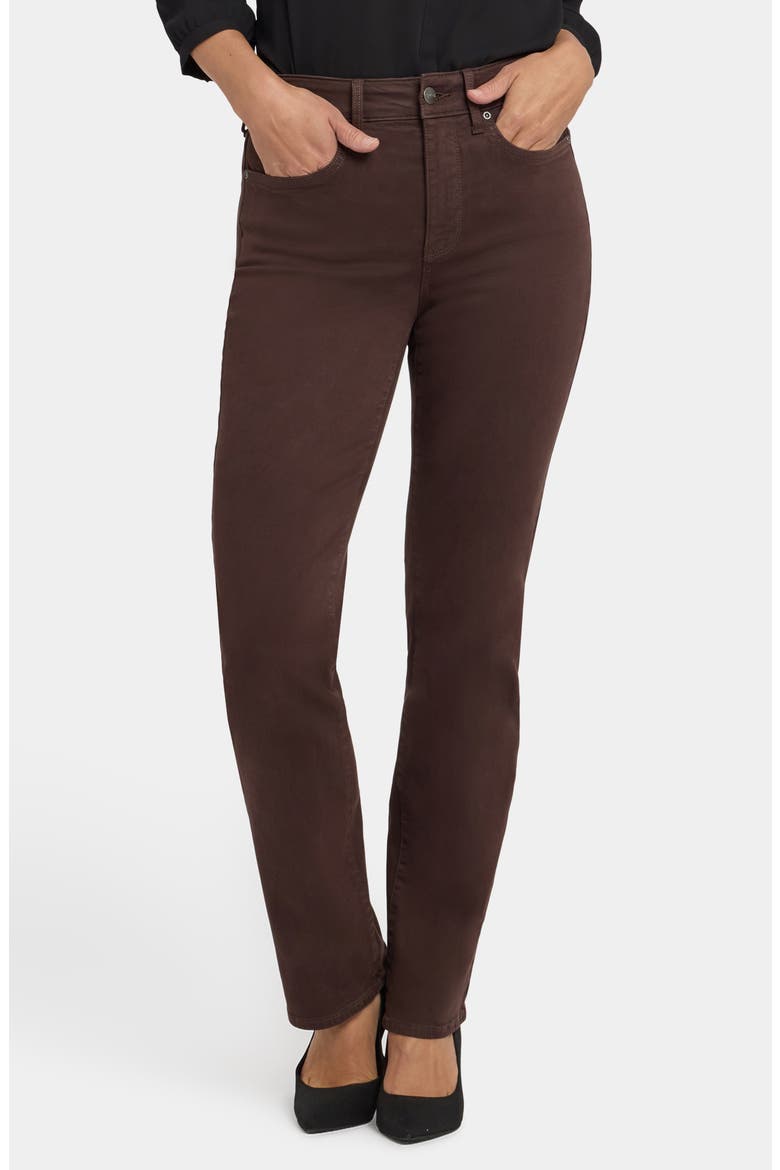 Marilyn High Waist Straight Leg Jeans, Main, color, BITTER CHOCOLATE