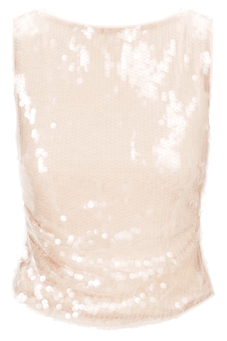 Eton Paillette Tank Top, Alternate, color, MOON